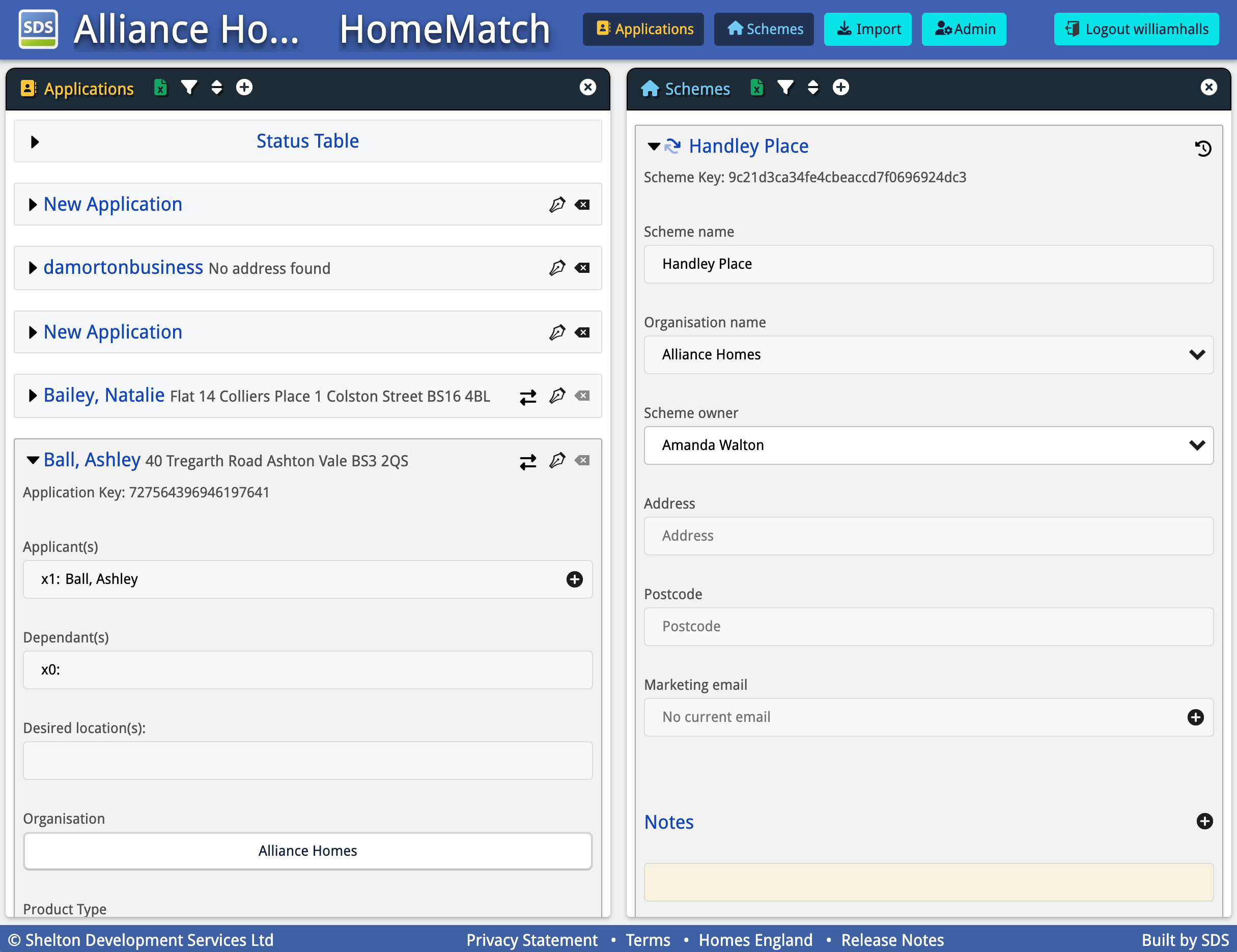 A screenshot showing HomeMatch UI