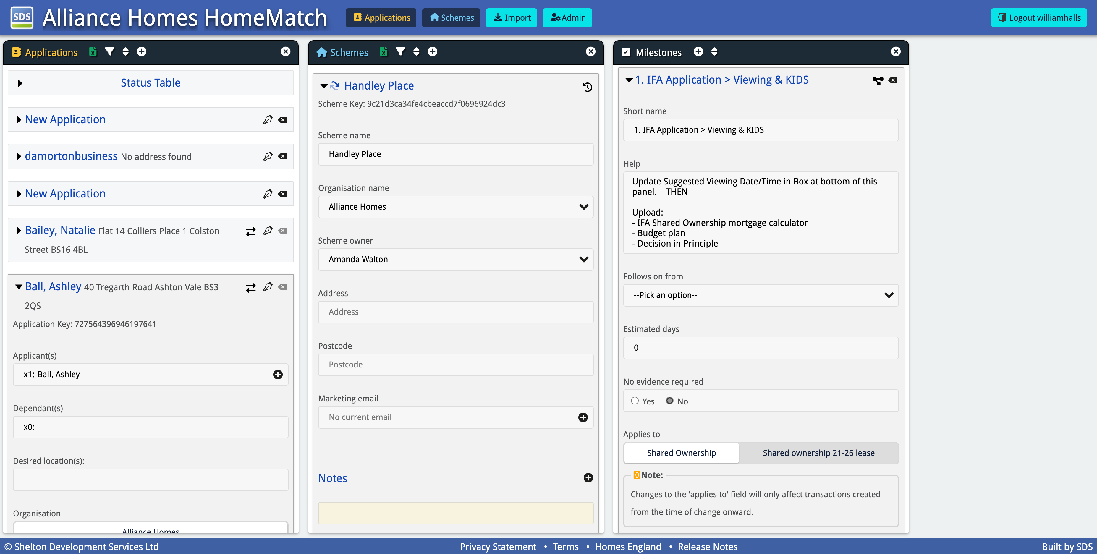 A screenshot showing HomeMatch UI